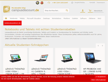 Tablet Screenshot of campusdiscount.de